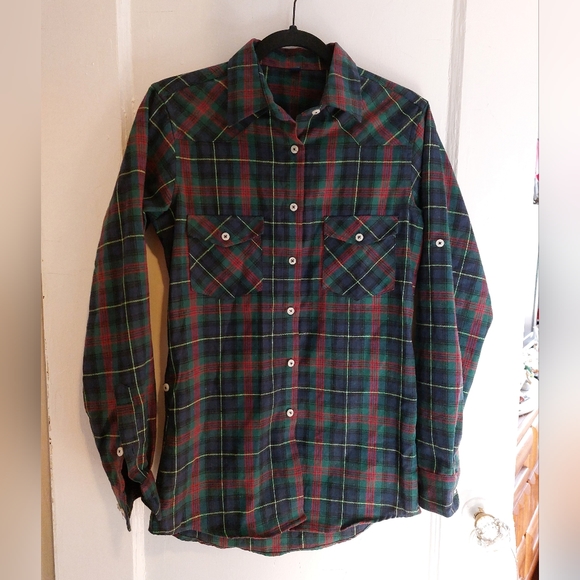 Adjustable Green and Blue Flannel - Picture 2 of 8